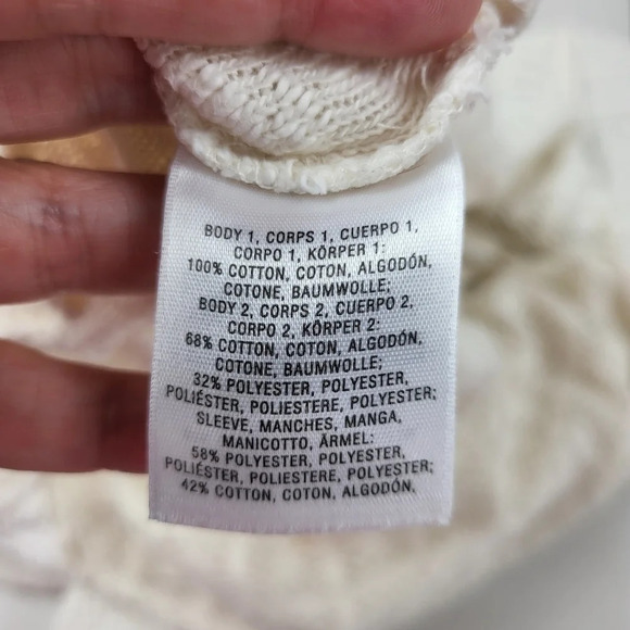 Anthro Meadow Rue Ivory Limay Lightweight Skirted Sweater SZ Small - Picture 6 of 12